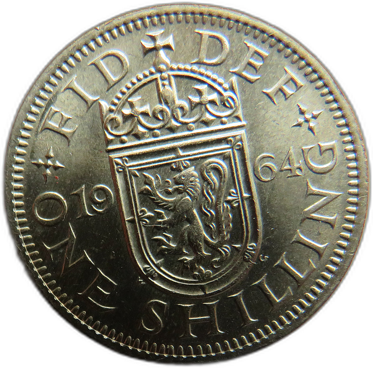 1964 Queen Elizabeth II (Scottish) Shilling Coin In High Grade - Great Britain