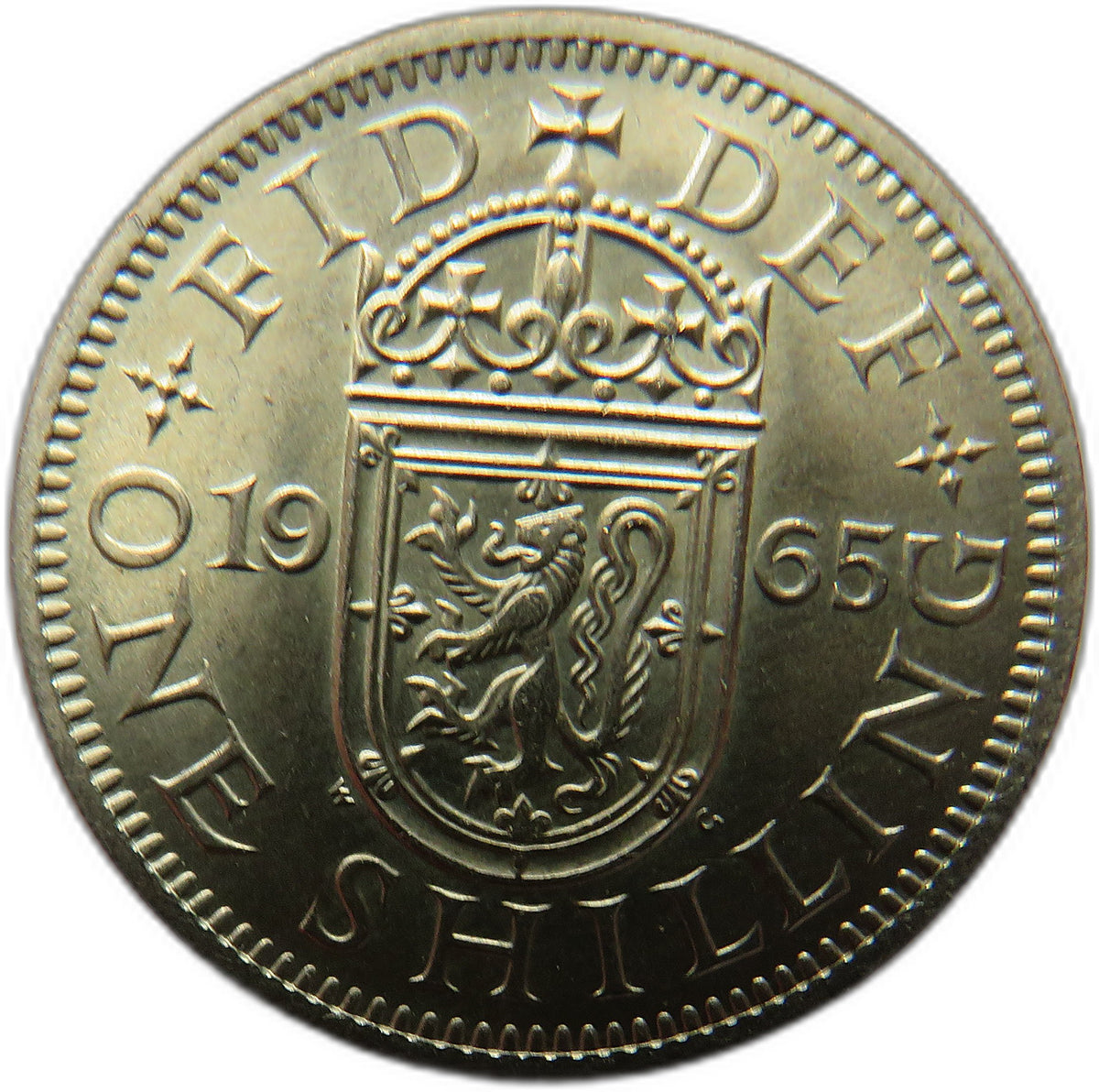1965 Queen Elizabeth II (Scottish) Shilling Coin In High Grade - Great Britain