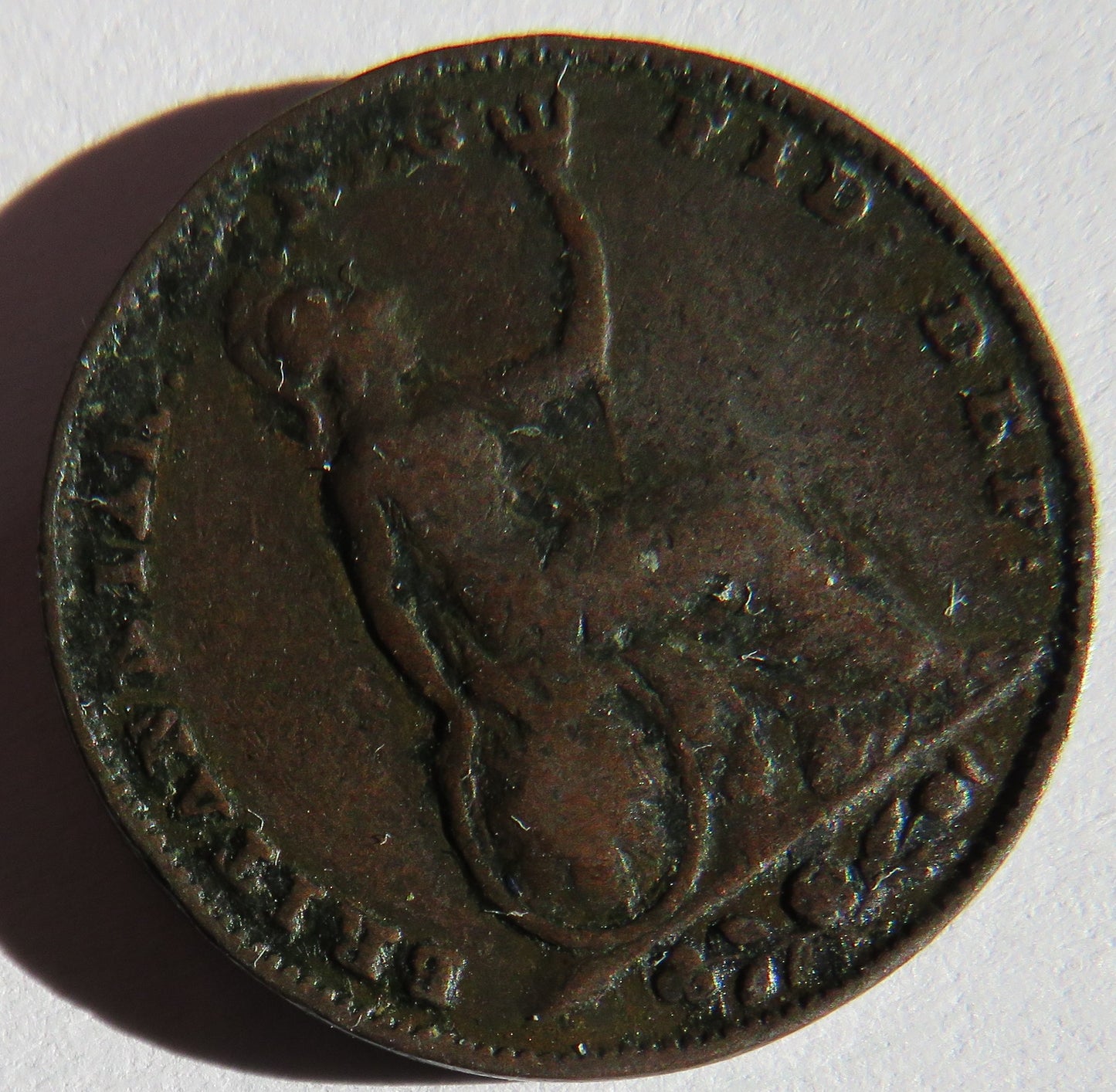 1846 Queen Victoria Young Head Farthing Coin - Great Britain