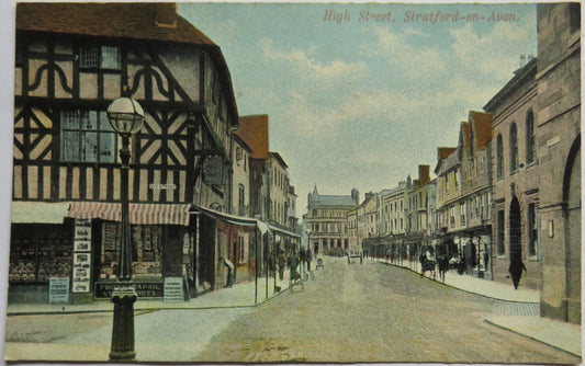 Vintage Postcard of the High Street, Stratford-on-Avon