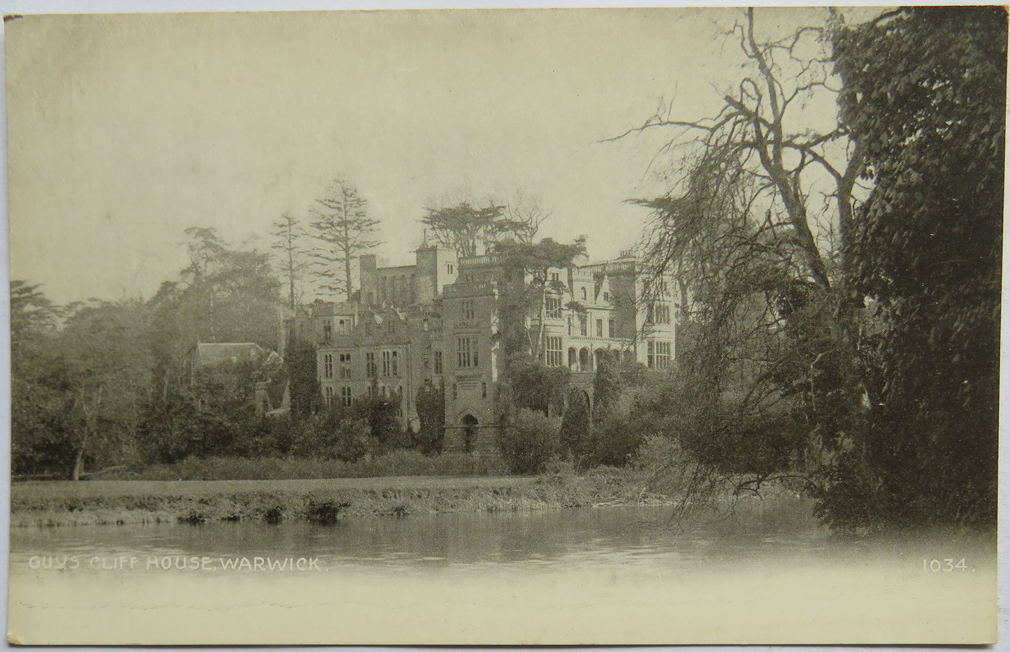 Vintage Postcard of Guys Cliff House, Warwick