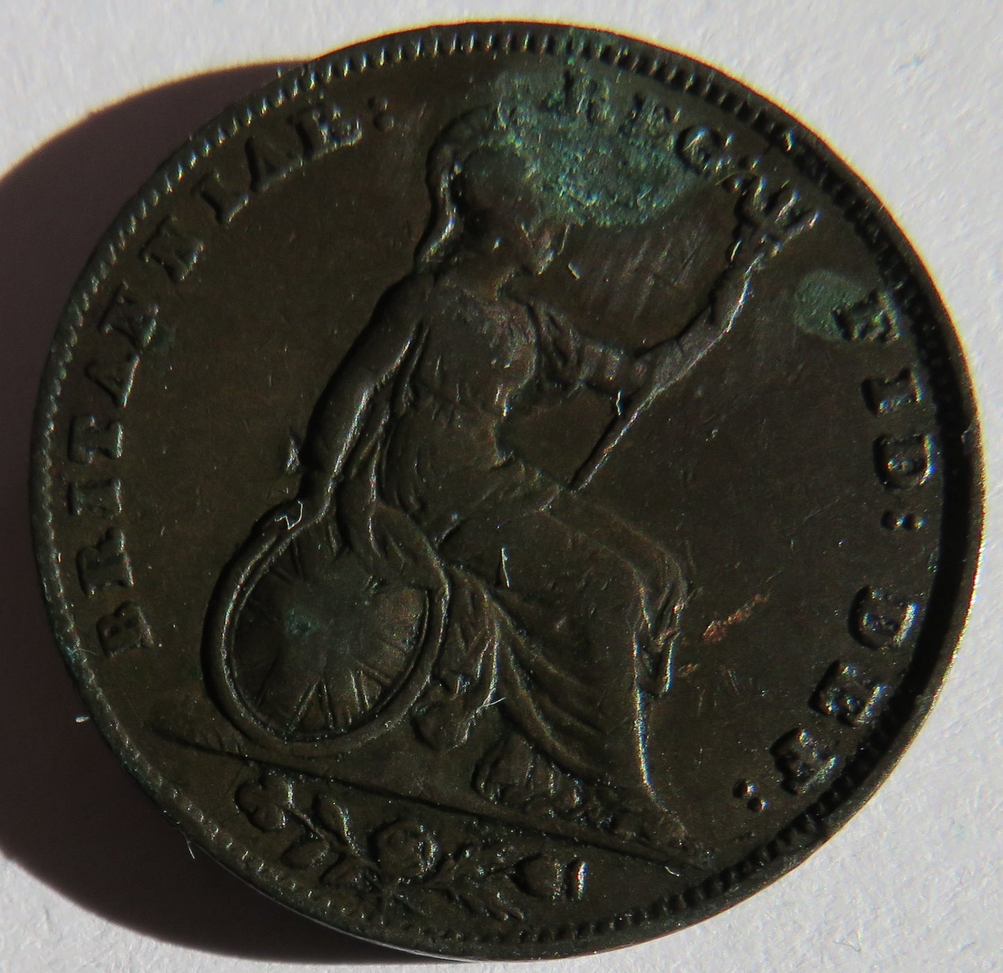 1855 Queen Victoria Young Head Farthing Coin - Great Britain