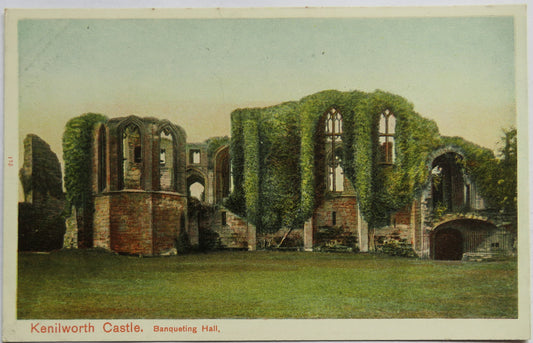 Vintage Postcard of Kenilworth Castle, Banqueting Hall