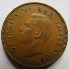 Load image into Gallery viewer, 1942 King George VI South Africa One Penny Coin
