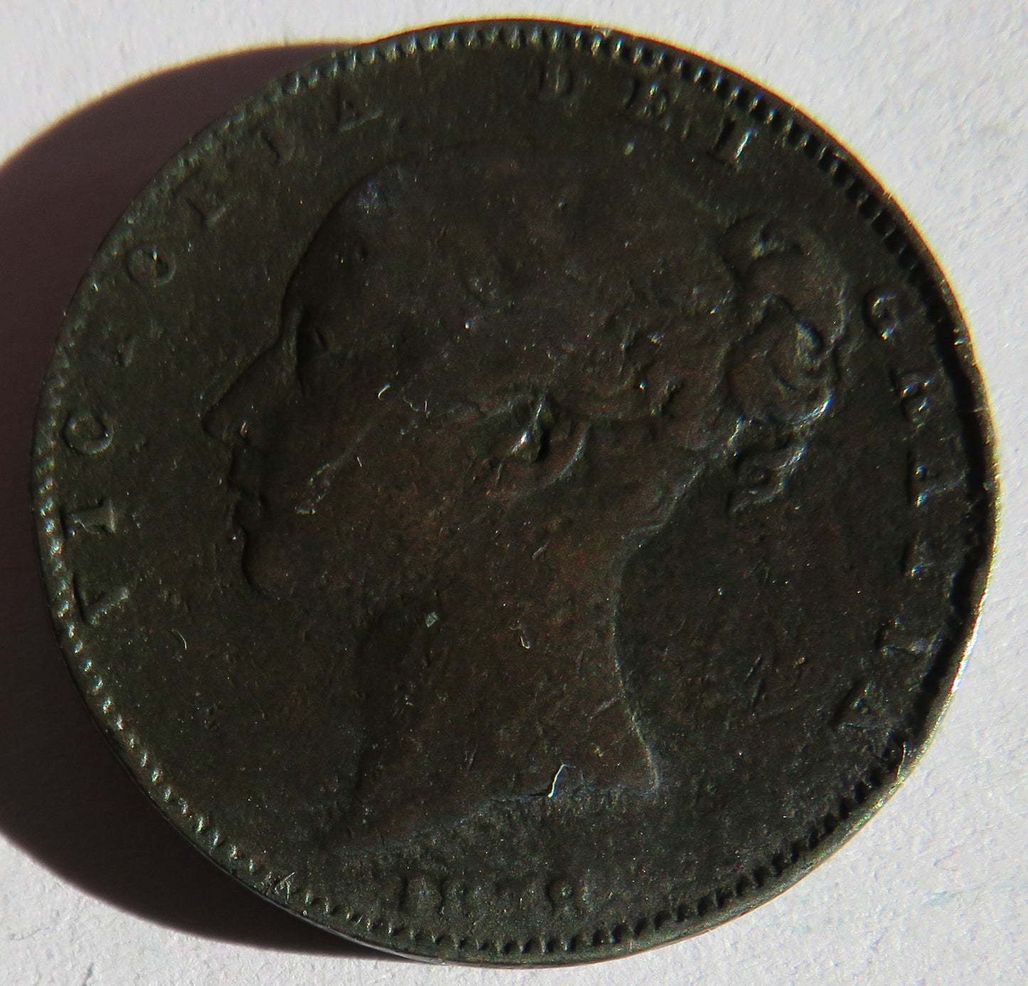 1838 Queen Victoria Young Head Farthing Coin - Great Britain