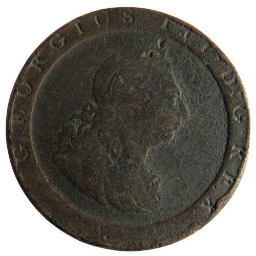 1797 King George III Cartwheel One Penny Coin - Great Britain