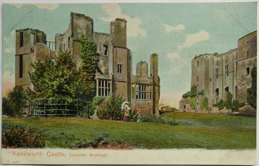 Vintage Postcard of Kenilworth Castle, Leicester Buildings