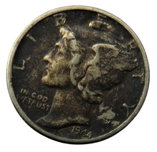 Load image into Gallery viewer, 1944 USA Silver Mercury Dime Coin
