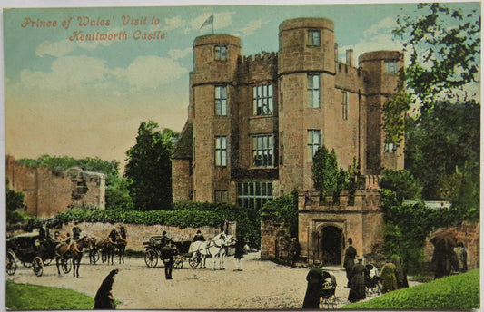 Vintage Postcard of the Prince of Wales' Visit to Kenilworth Castle