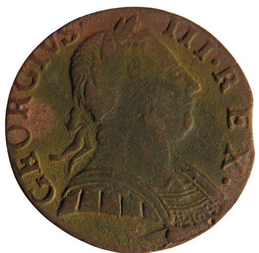 1775 King George III Halfpenny Coin - Great Britain