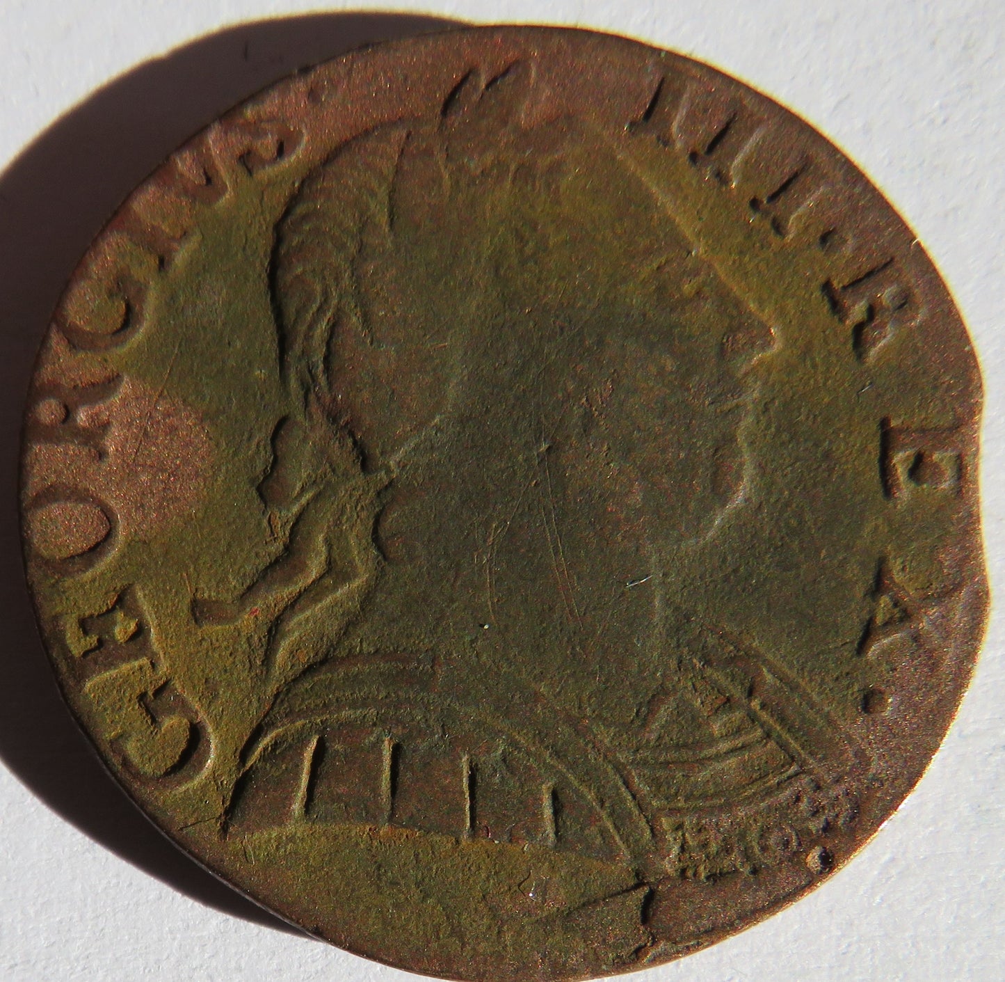 1775 King George III Halfpenny Coin - Great Britain