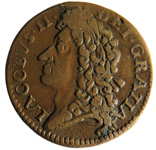 1689 King James II Irish Gun Money Shilling Coin