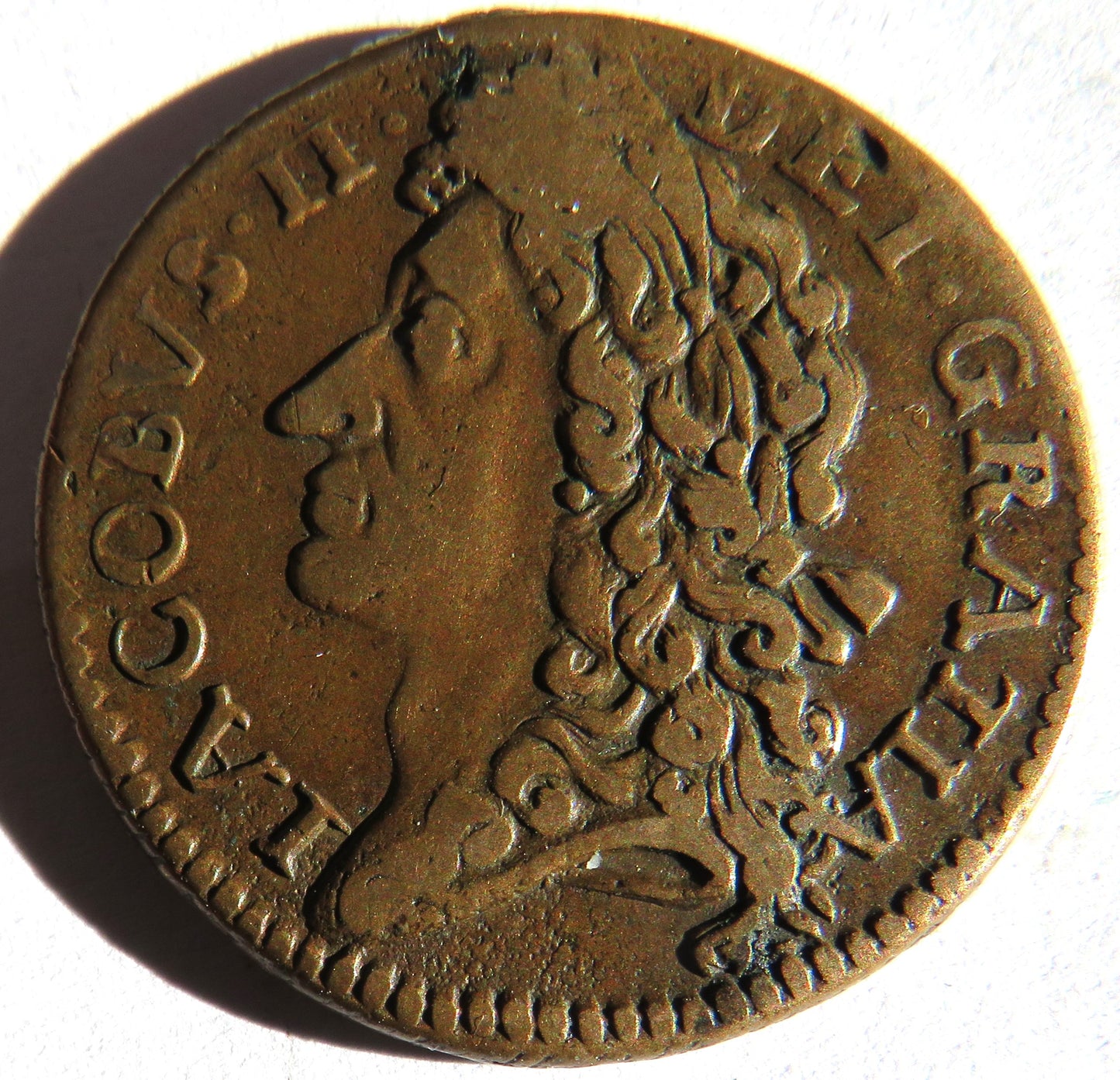 1689 King James II Irish Gun Money Shilling Coin
