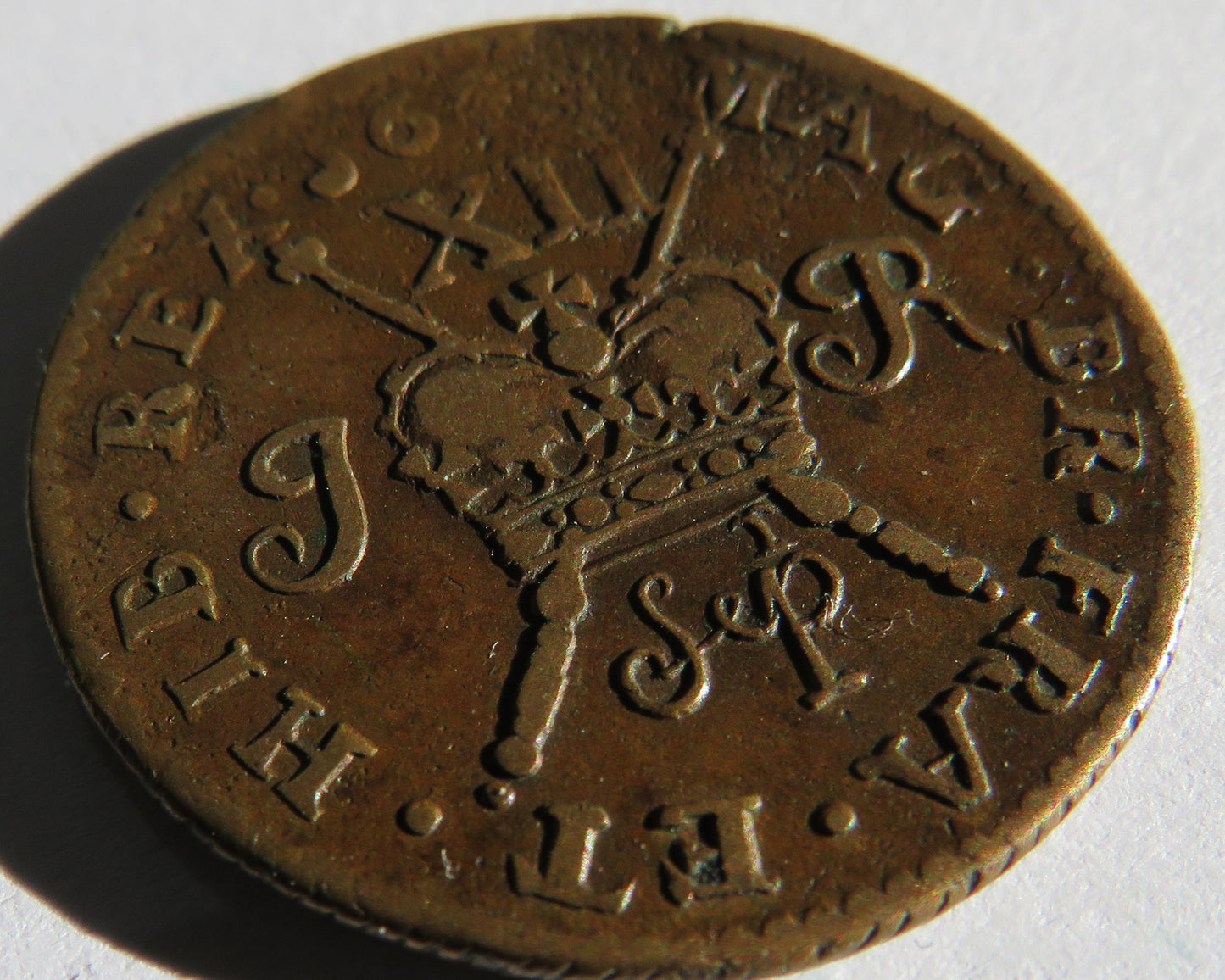 1689 King James II Irish Gun Money Shilling Coin