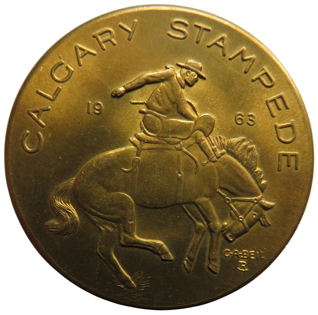 1963 Calgary Stampede Souvenir Dollar Token