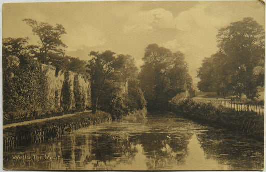 Vintage Postcard of Wells, The Moat
