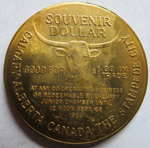 Load image into Gallery viewer, 1963 Calgary Stampede Souvenir Dollar Token
