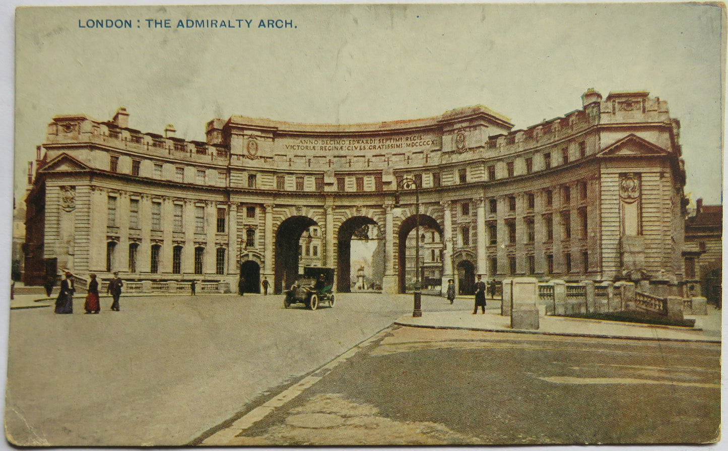 Vintage Postcard of London:  The Admiralty Arch