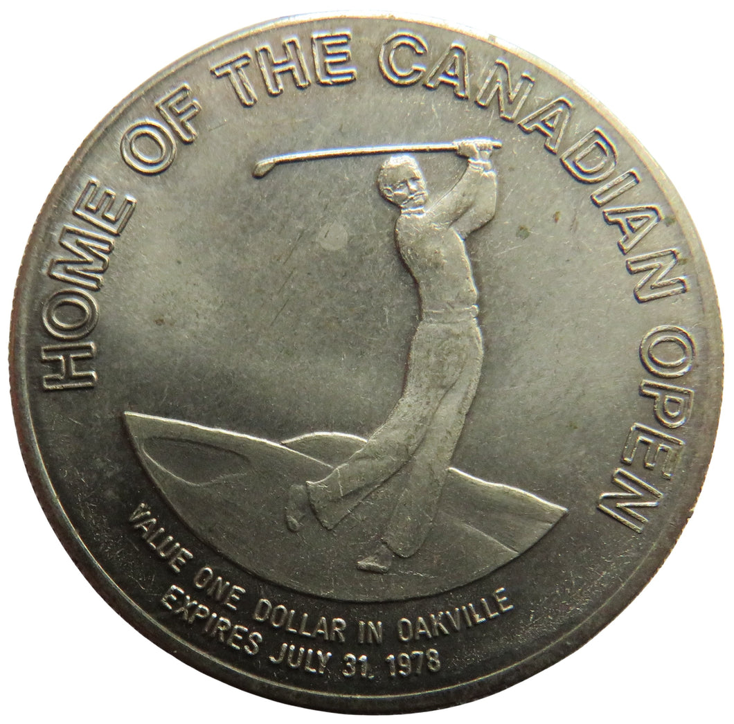 1979 Oakville $1 Dollar Token Home of the Canadian Open