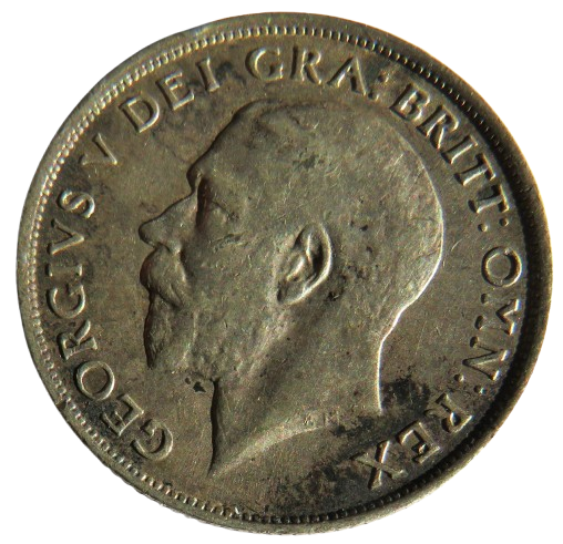 1915 King George V Silver Shilling Coin - Great Britain