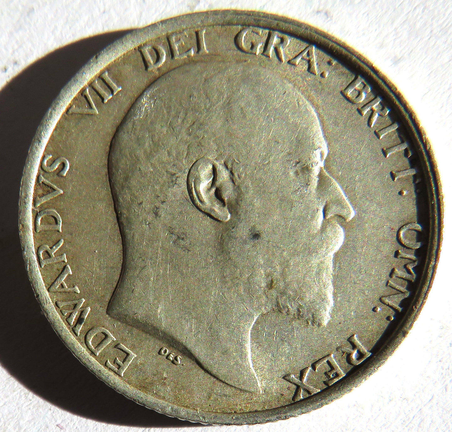 1910 King Edward VII Silver Shilling Coin - Great Britain