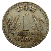 Load image into Gallery viewer, 1980 India One Rupee Coin
