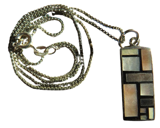 Stylish Ladies Sterling Silver Necklace and Pendant