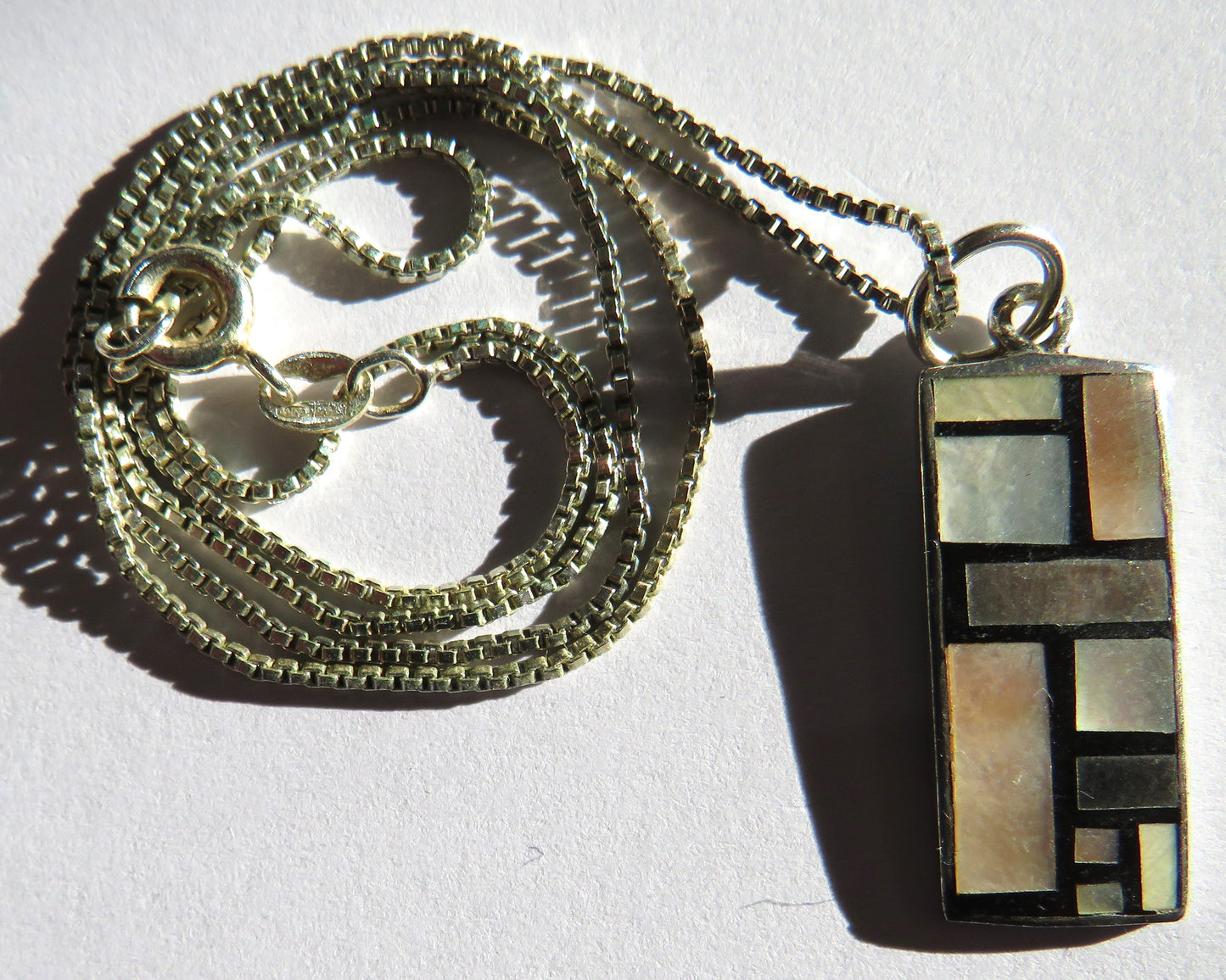 Stylish Ladies Sterling Silver Necklace and Pendant