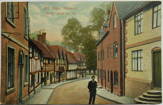 Vintage Postcard of Mill Street, Warwick, "Scott" Series No. 159