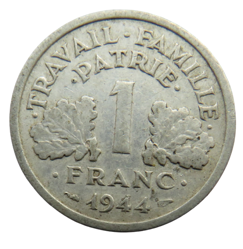 1944 France 1 One Franc Coin