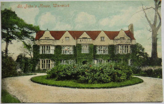 Vintage Postcard of St. John's House, Warwick