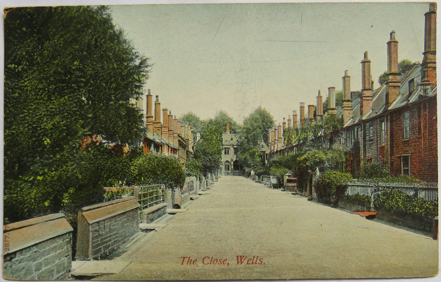 Vintage Postcard of The Close, Wells