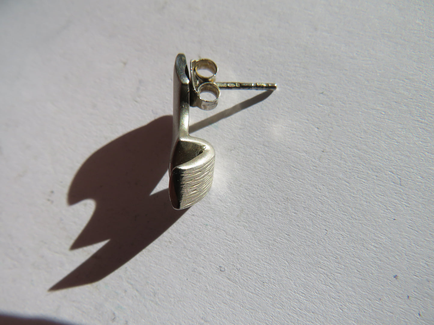 Stylish Ladies Sterling Silver & Diamond Boxed Earrings