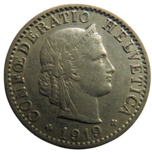 Load image into Gallery viewer, 1919 Switzerland 20 Rappen Coin
