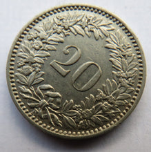 Load image into Gallery viewer, 1921 Switzerland 20 Rappen Coin
