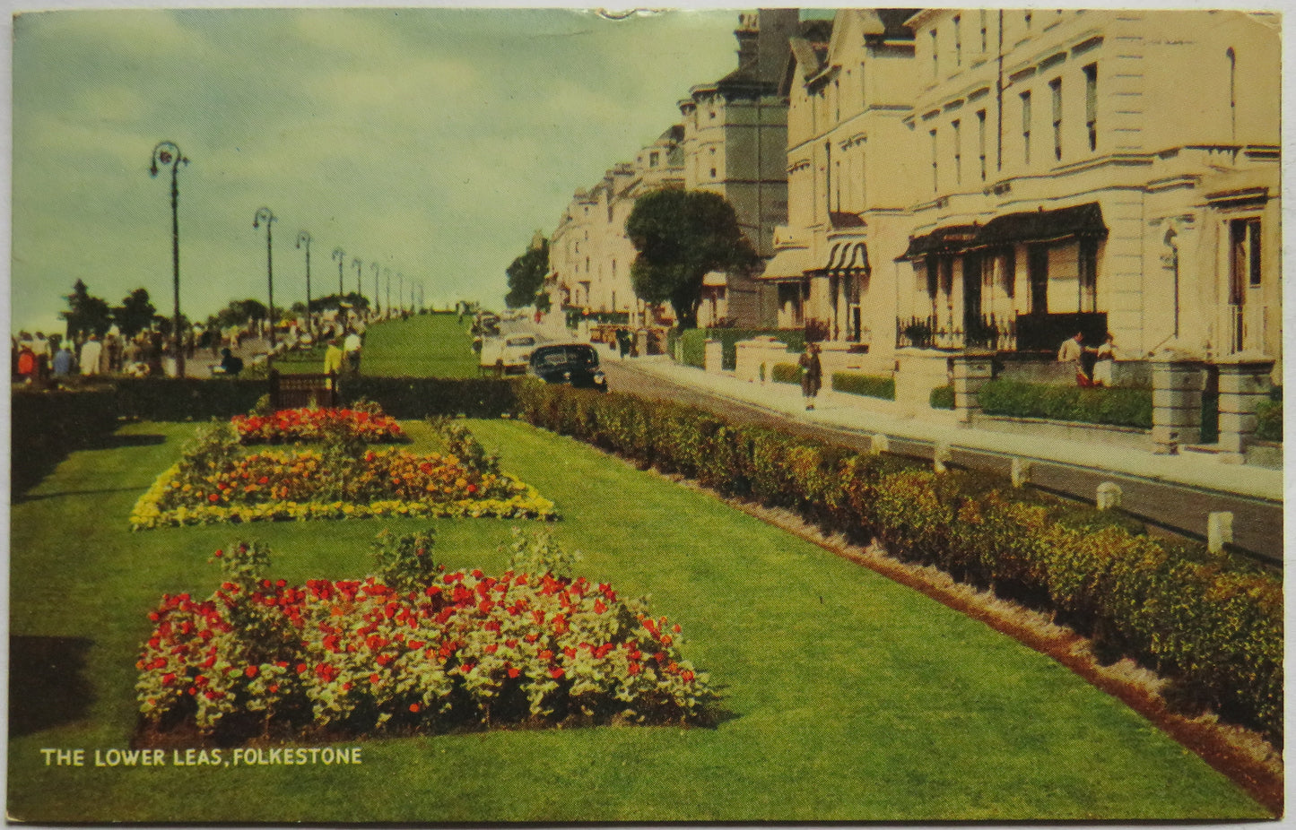 Vintage Postcard of The Lower Leas, Folkestone, 1959