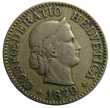 Load image into Gallery viewer, 1879 Switzerland 10 Rappen Coin
