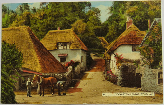 Vintage Postcard of Cockington Forge, Torquay