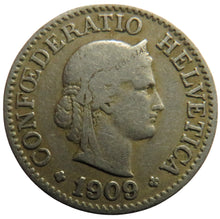 Load image into Gallery viewer, 1909 Switzerland 10 Rappen Coin
