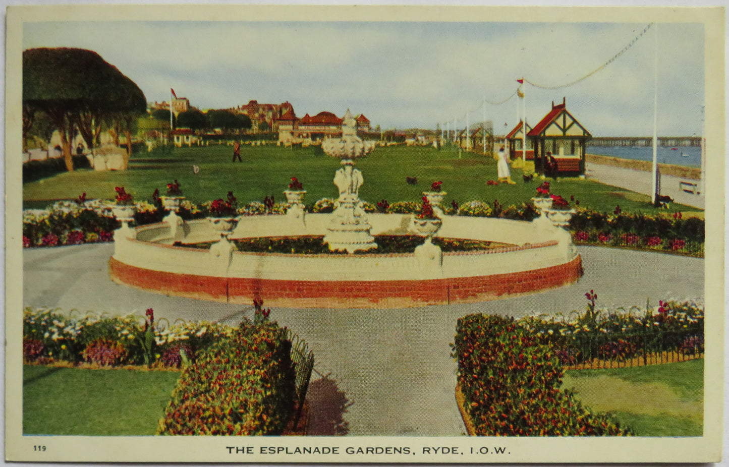 Vintage Postcard of The Esplanade Gardens, Ryde