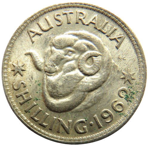 1962 Queen Elizabeth II Australia Silver Shilling Coin
