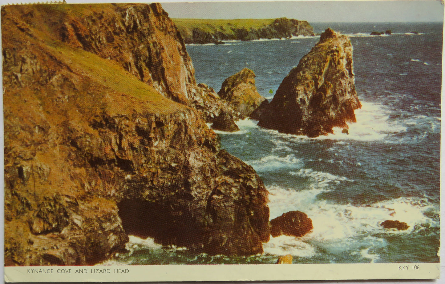 Vintage Postcard of Kynance Cove and Lizard Head