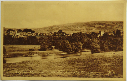 Vintage Postcard of Hay-on-Wye and Cusop Hill from the Warren