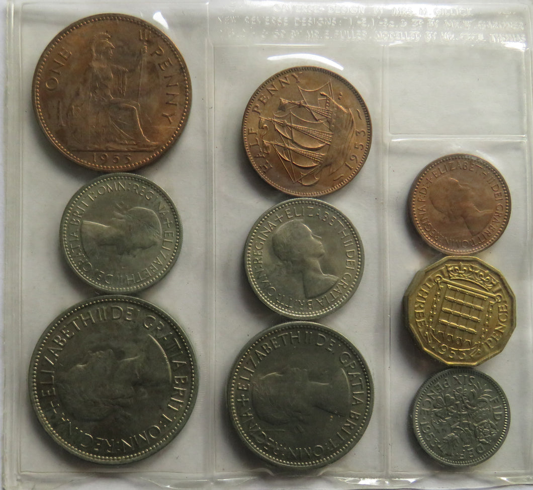 1953 Queen Elizabeth II Uncirculated Coin Set - Great Britain