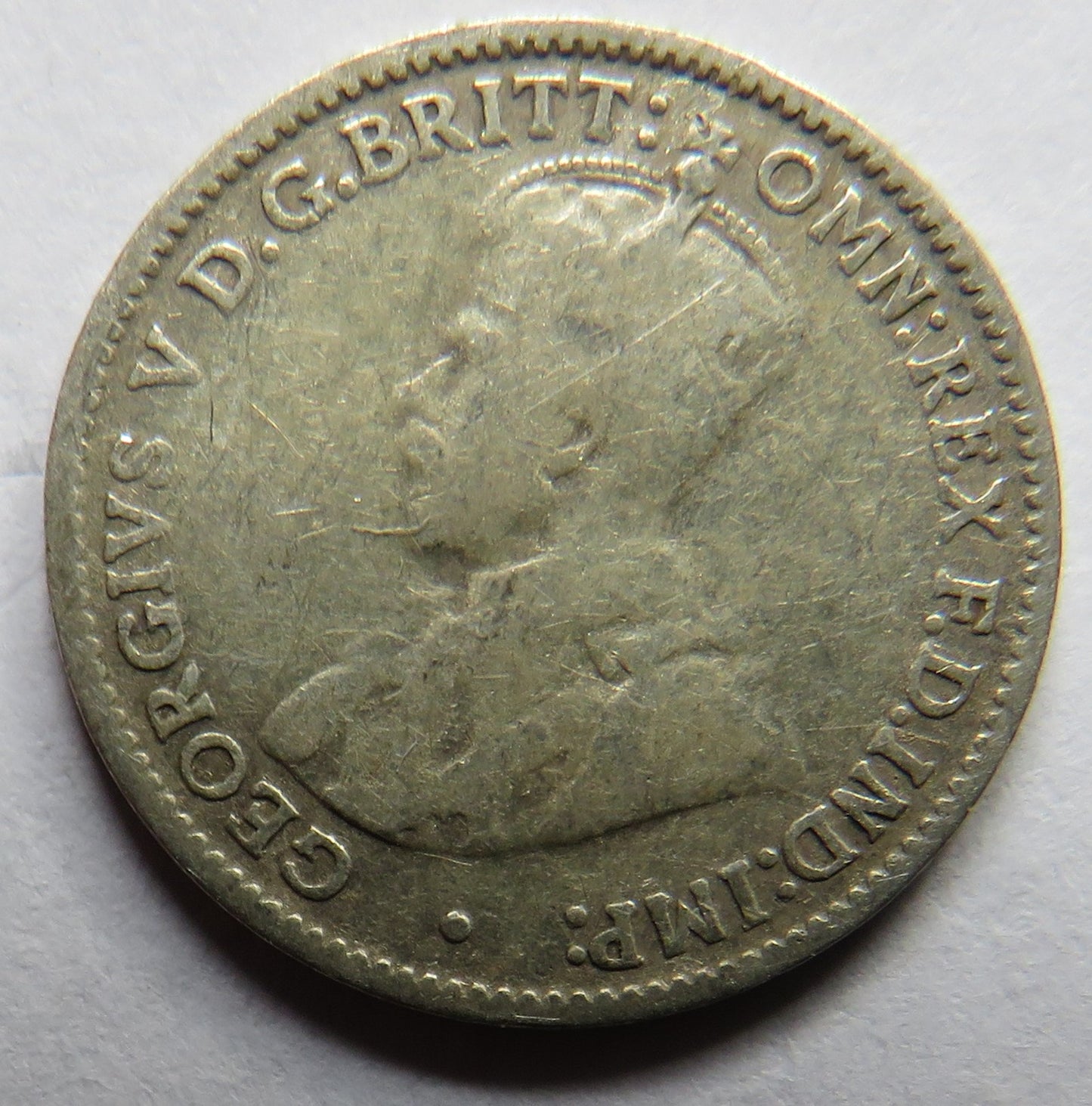 1924 King George V Australia Silver Threepence Coin