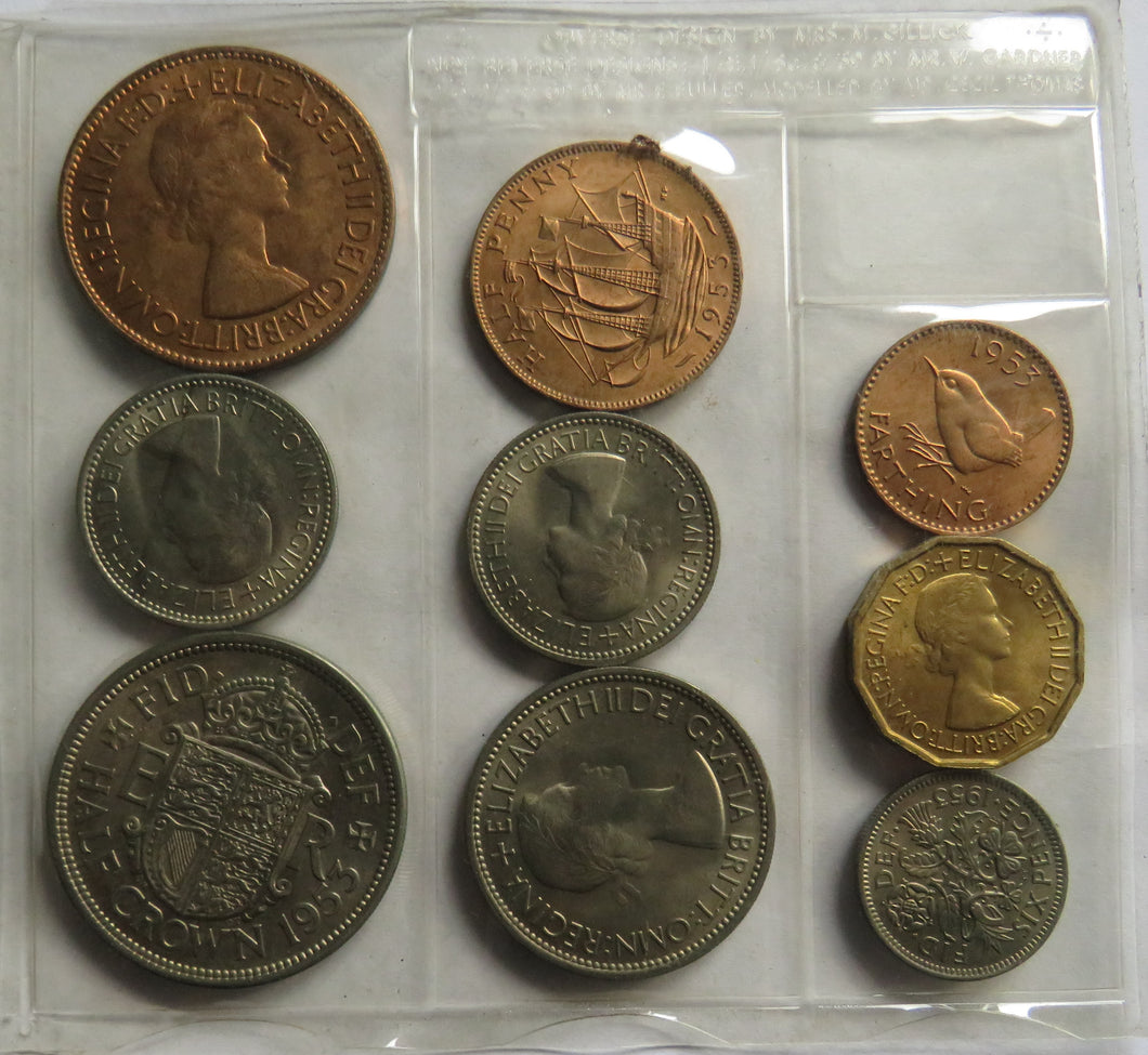 1953 Queen Elizabeth II Uncirculated Coin Set - Great Britain