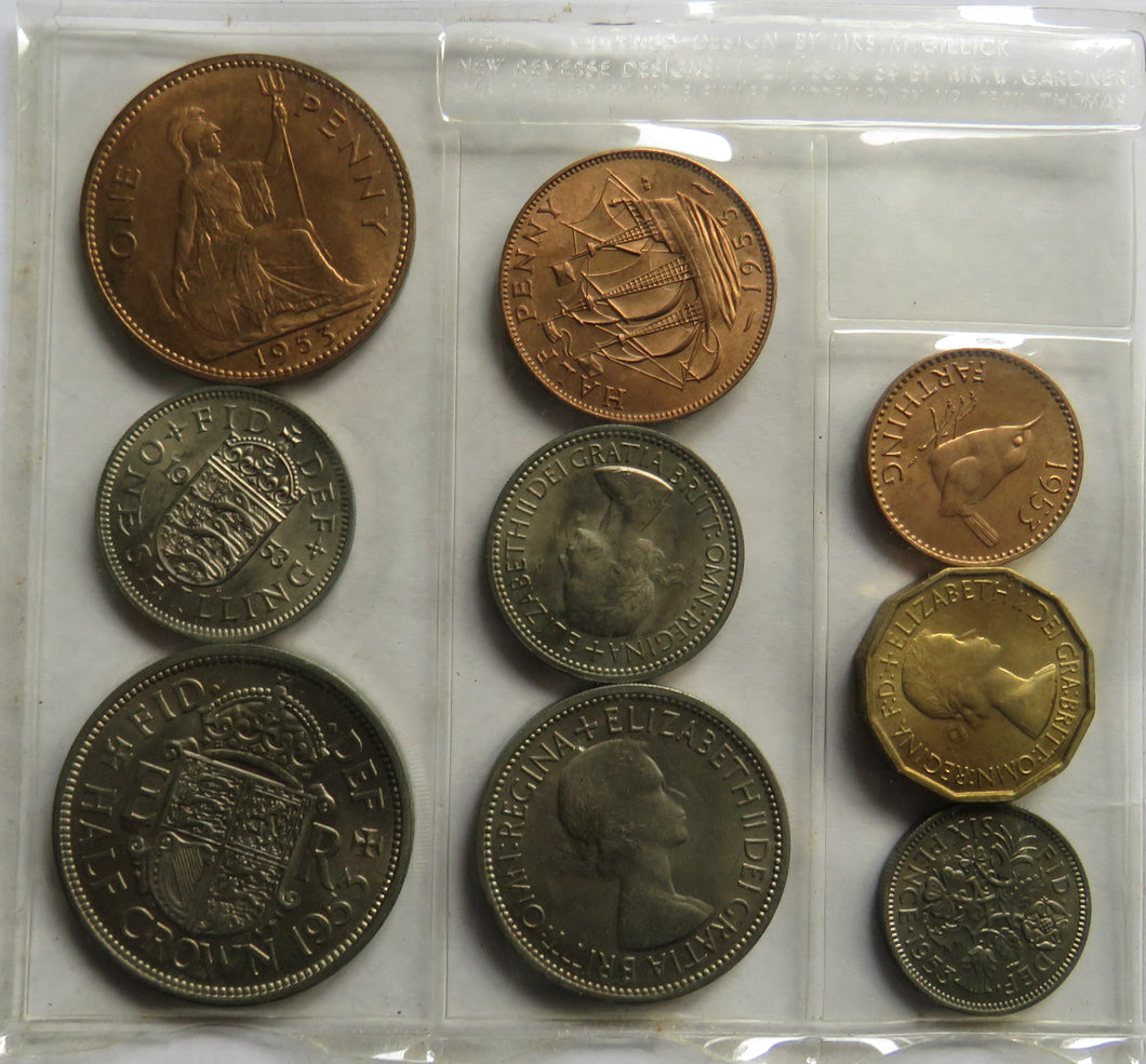 1953 Queen Elizabeth II Uncirculated Coin Set - Great Britain