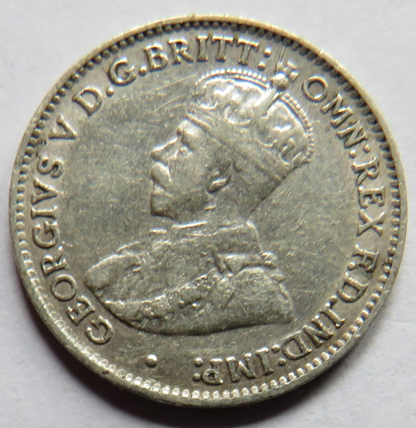 1925 King George V Australia Silver Threepence Coin