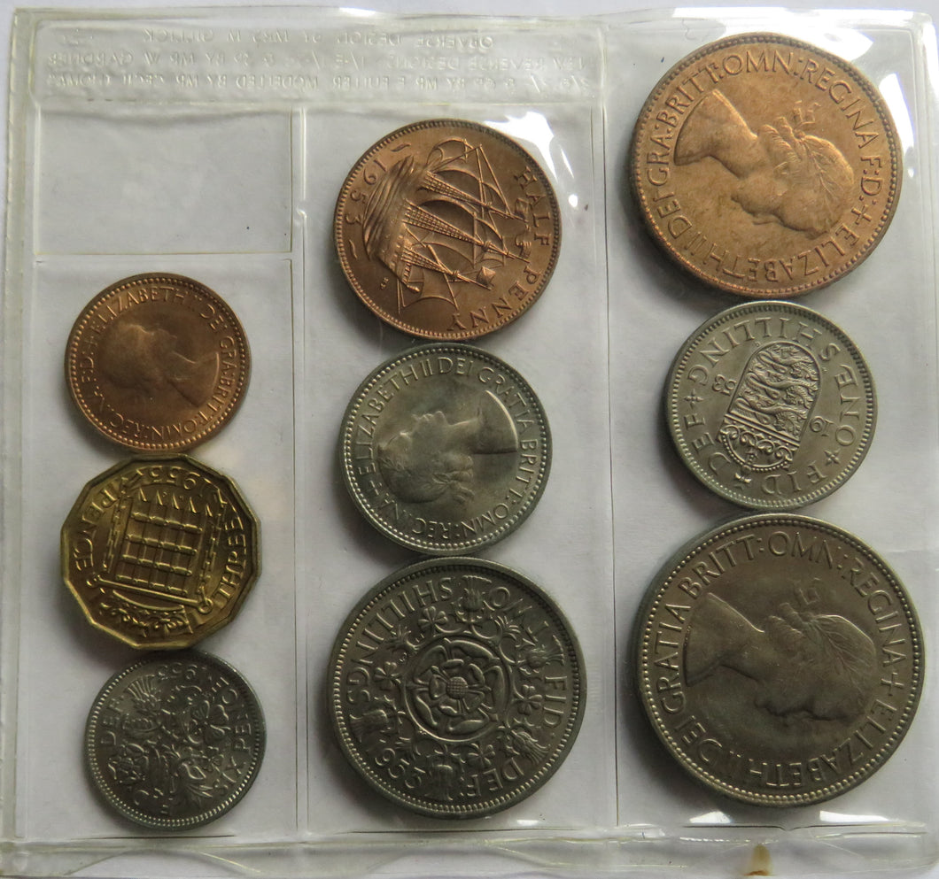 1953 Queen Elizabeth II Uncirculated Coin Set - Great Britain