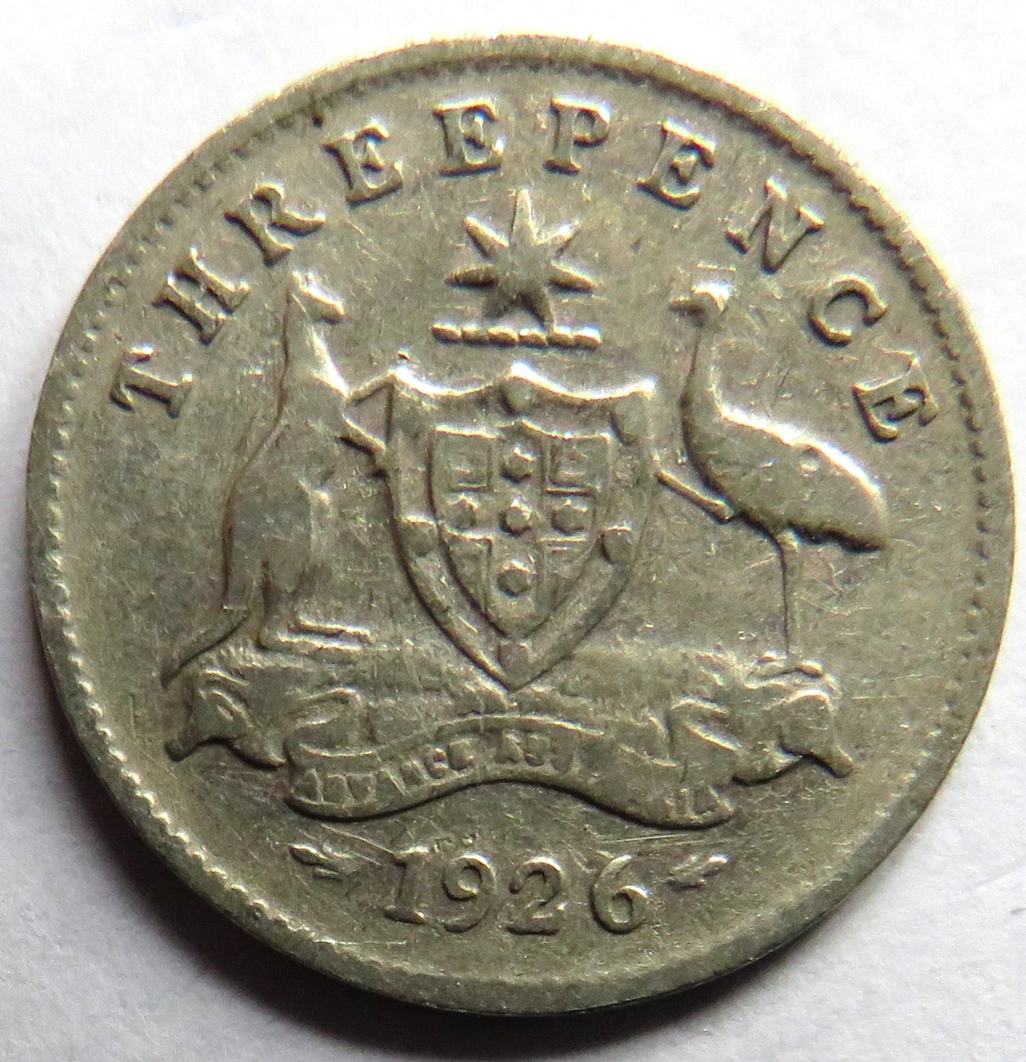 1926 King George V Australia Silver Threepence Coin